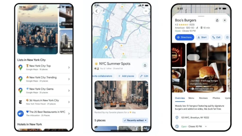 google business search for restaurants